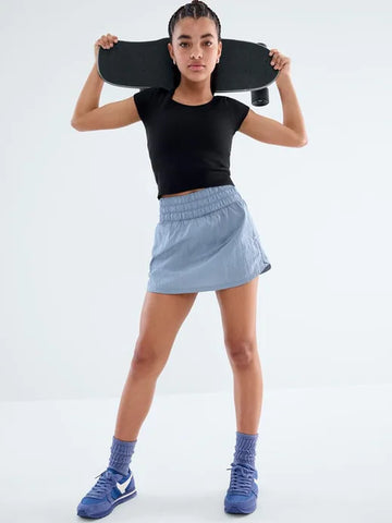 Athleta Girl Rise Above Rib Crop Tee