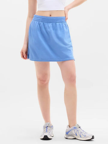 Airy Cotton Terry Mid Rise Mini Skirt
