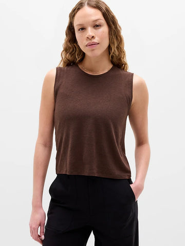 Getaway Linen Blend Muscle Tank